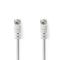 Satellite & Antenna Cable | F Male | F Male | Nickel Plated | 75 Ohm | Double Shielded | 1.50 m | Round | PVC | White | Label NECSGL41000WT15 Nedis