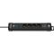 Premium-Line power strip with USB 4-way black 1.80 m H05VV-F 3G1.5 TYPE E NE1951144602 Brennenstuhl