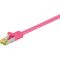 RJ45 cavo patch CAT 6A S/FTP (PiMF), 500 MHz, con cavo grezzo CAT 7 , magenta WE91569 Goobay