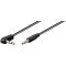 Cavo di collegamento audio AUX, 3,5 mm stereo a 3 pin, sottile, CU, angolato WE67784 Goobay