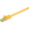RJ45 cavo patch CAT 6A S/FTP (PiMF), 500 MHz, con cavo grezzo CAT 7 , giallo WE91611 Goobay