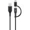 Cavo combinato di carica e sincronizzazione (con USB A a Micro-USB & USB-C) WE71892 Goobay