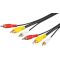 Cavo di collegamento audio video composito, 3x RCA con cavo video RG59 WE50342 Goobay