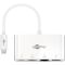 Adattatore multiporta USB-C a HDMI e Ethernet, PD, bianco WE62105 Goobay