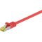 RJ45 cavo patch CAT 6A S/FTP (PiMF), 500 MHz, con cavo grezzo CAT 7 , rosso WE91652 Goobay