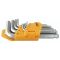 Set 9 chiavi esagonali con punta sferica 1.5-10mm W1405 Toolmak