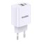 Caricabatterie rapido USB-C 20W + USB-A 18W bianco doppia porta KSC-924 F4630 Kakusiga