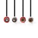 Cavo Audio Stereo 2x RCA maschio - 2x RCA femmina 10 m Nero ND2605 Nedis
