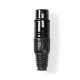 Connettore XLR Femmina a 3 pin XLR Nero ND4892 Nedis