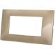 Placca in tecnopolimero 4 posti color champagne compatibile Vimar Plana EL2375 