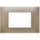 Placca 3 posti champagne Soft Touch compatibile Vimar Plana EL2507 