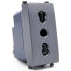 Presa bivalente 16A 250V grigia compatibile Vimar Arké EL188 