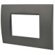 Placca 3 posti testa di moro Soft Touch compatibile Living International EL2565 