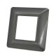 Placca 2 posti grigio scuro compatibile Bticino Matix EL3150 
