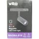 Faretto LED magnetico per illuminazione da binario 5W 400Lm 3000K luce calda EL368 Vito