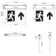 Lampada LED uscita d'emergenza freccia verso l'alto 2W 6500k luce fredda EL2356 Vito