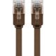 CAT 6 cavo patch piatto U/UTP, marrone scuro WE95890 Goobay