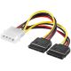 Cavo di alimentazione per PC a forma di Y, da spina 5,25 a 2x SATA WE68524 Goobay