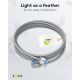 CAT 6A cavo patch ultra-flessibile, slim, U/FTP, grigio WE74307 Goobay