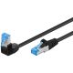 CAT 6A cavo patch 1x 90° angolato S/FTP (PiMF), nero WE51557 Goobay