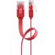 CAT 6 cavo patch piatto U/UTP, rosso WE96418 Goobay