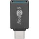 USB-C/USB-A 3.0 OTG adattatore SuperSpeed ??per cavi di ricarica, grigio WE56621 Goobay