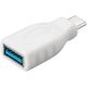 USB-C/USB-A 3.0 OTG adattatore SuperSpeed ??per cavi di ricarica, bianco WE66262 Goobay