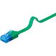 CAT 6A cavo patch piatto, U/UTP, Verde WE96341 Goobay