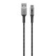 Cavo tessile da USB-C a USB-A con spine in metallo 0,5 m WE49295 Goobay