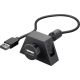 Cavo prolunga USB tipo A 2.0 con supporto con supporto di montaggio, nero WE93351 Goobay