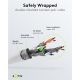 RJ45 cavo patch CAT 6A S/FTP (PiMF), 500 MHz, con cavo grezzo CAT 7 , bianco WE91094 Goobay