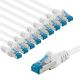 CAT 6A cavo patch, S/FTP (PiMF), 2 m, bianco, kit da 10 WE69309 Goobay