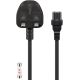 Cavo di collegamento alla rete elettrica del Regno Unito, 1,5 m, nero WE45785 Goobay