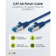 CAT 6A cavo patch, S/FTP (PiMF), 2 m, blu, kit da 10 WE67534 Goobay