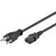Cavo apparecchio freddo Svizzera, 2 m, nero WE93617 Goobay
