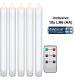 Set di 5 candele a LED in vera cera, bianco, incl. telecomando e 10x AA (LR6) WE75268 Goobay