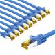 RJ45 cavo patch CAT 6A S/FTP (PiMF), 500 MHz, con cavo grezzo CAT 7, 3 m, blu, kit di 10 WE69398 Goobay