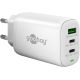 Caricatore rapido multiporta USB-C PD GaN (65 W) bianco WE65408 Goobay