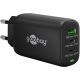 Caricatore rapido multiporta USB-C PD GaN (65 W) nero WE65407 Goobay
