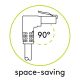 CAT 5e cavo patch 1x 90° angolato F/UTP, nero, 10 m WE94191 Goobay