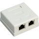 Presa di collegamento rete RJ45 a 2 porta, CAT 6, STP, bianco WE77635 Goobay