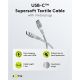 Cavo tessile USB-C supermorbido con connettori in metallo, 1 m, bianco WE70193 Goobay