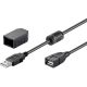Cavo prolunga USB tipo A 2.0 con clip di sicurezza, nero WE24284 Goobay