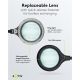 LED lampada d'ingrandimento con morsetto, 6 W, nero WE65577 Goobay
