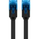 CAT 6A cavo patch piatto, U/UTP, nero WE96367 Goobay