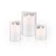 Candela a LED in vera cera, bianco, 7,5x12,5 cm WE66520 Goobay