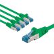 CAT 6A cavo patch, S/FTP (PiMF), 1 m, Verde, kit da 5 WE69363 Goobay