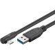 USB 3.0 cavo da USB-C a USB-A 90°, 2 m, nero WE66503 Goobay