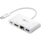 Adattatore multiporta USB-C a HDMI e Ethernet, PD, bianco WE62105 Goobay