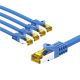 RJ45 cavo patch CAT 6A S/FTP (PiMF), 500 MHz, con cavo grezzo CAT 7, 1 m, blu, kit di 5 WE69383 Goobay